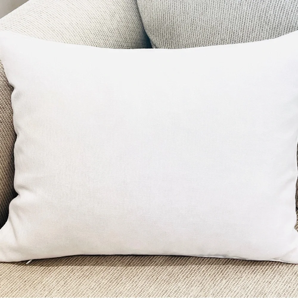 Home Accent Pillow White Silver Beaded “Inspire” with Pillow Insert